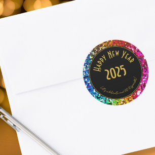 Fröhliche Silvesteraufkleber Runder Aufkleber