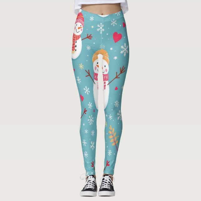 fröhliche Snowmen Leggings (Vorderseite)