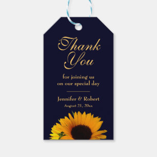 Fröhliche Sonnenblume Vielen Dank Geschenkanhänger
