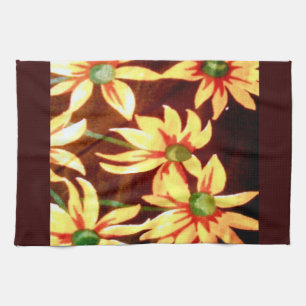 Fröhliche Sonnenblumen Geschirrtuch