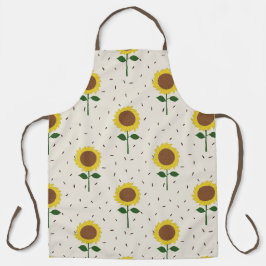 Fröhliche Sonnenblumen-Muster-Schürze | Original H Schürze