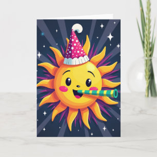 Fröhliche Sonnenschein-Party-Karte Karte