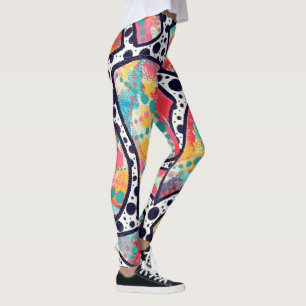 Fröhliche Spots, Dots und originale Funky Lines Leggings