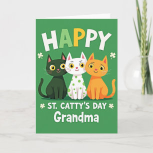 Fröhliche St. Cattys Tag Oma Karte