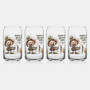 Fröhliche St. Patrick's Day Leprechaun Kunst Dosenglas