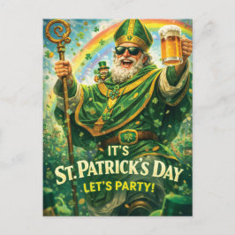 Fröhliche St. Patrick's Day Party-Illustration  Postkarte