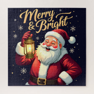 Fröhliche, strahlende Santa-Claus-Illustration mit