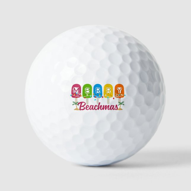 Fröhliche Strand-Weihnachten im Juli  Golfball (Vorderseite)