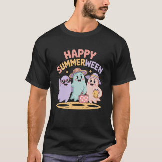 Fröhliche Summerween-Geister Vibes Spaß Halloween T-Shirt