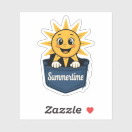 fröhliche Sun Pocket Art Sticker