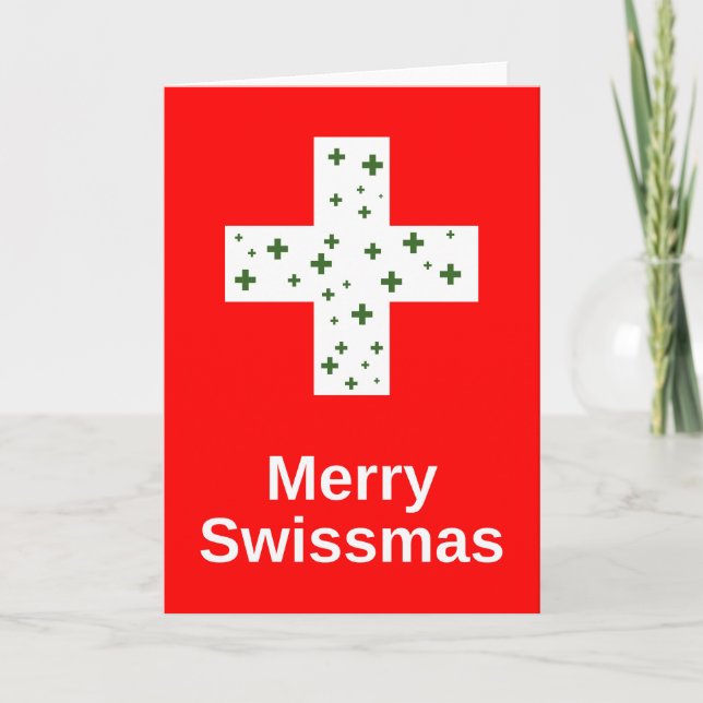 Fröhliche Swissmas! Weihnachtsgrüße Karte (Vorderseite)