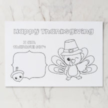 Fröhliche Thanksgiving-Kinder-Farben-Aktivitäts-Un