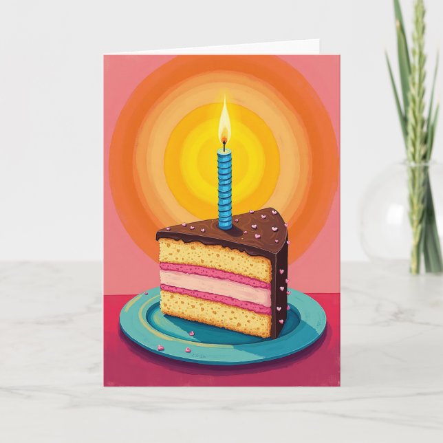 Fröhliche Torte Kreis Karte (Vorderseite)