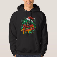 Fröhliche Tropen Weihnachten – Santa Hut Palme Tro