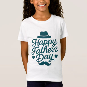 "Fröhliche Typografie des Vaters - Vintage Mustach T-Shirt