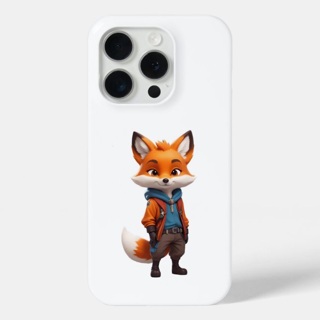 fröhliche und abenteuerliche Fox-Illustration Case-Mate iPhone Hülle (Rückseite)