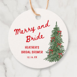 Fröhliche und Braut Whimsical Holiday Brautparty Geschenkanhänger