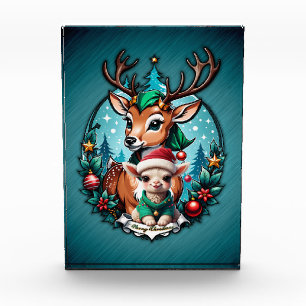 Fröhliche und einladende Weihnachtsanschauung Fotoblock