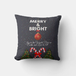 "Fröhliche und fröhliche Weihnachtskarte" Kissen
