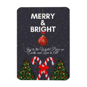 "Fröhliche und fröhliche Weihnachtskarte" Magnet