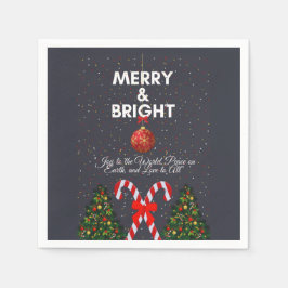 "Fröhliche und fröhliche Weihnachtskarte" Serviette