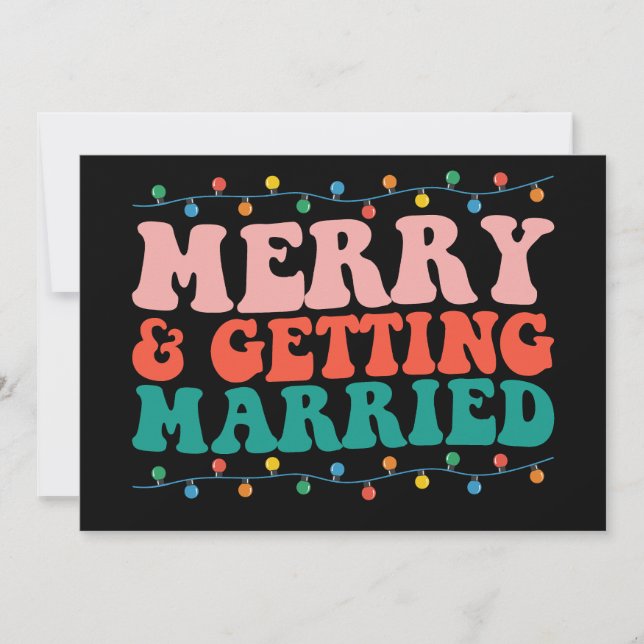 Fröhliche und heiratsfähige Weihnachtsfeier Einladung (Vorderseite)