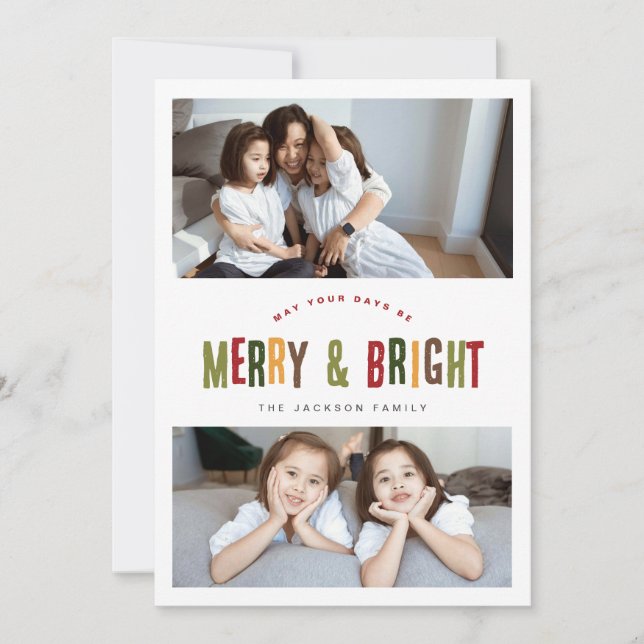 Fröhliche und helle 3 Fotos Weihnachten (Vorderseite)