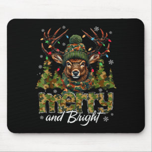 Fröhliche und helle Camo-Hirschjagd-Jäger-Weihnach Mousepad