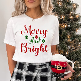 Fröhliche und helle Feiertage Rot und Grün Weihnac T-Shirt