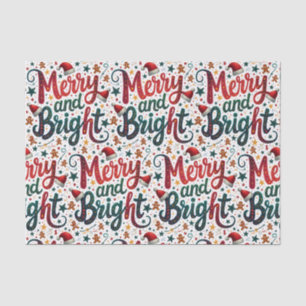 Fröhliche und helle, festliche Retro-Typografie Seidenpapier
