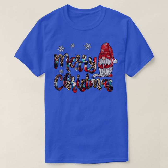 Fröhliche und helle gnomes Weihnachten beleuchtet  T-Shirt (Design vorne)