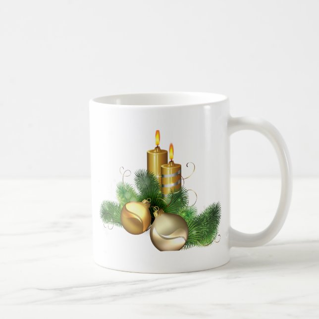 Fröhliche und helle Kerzen Kaffeetasse (Rechts)