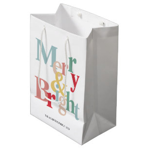 Fröhliche und helle moderne Typografie Mittlere Geschenktüte
