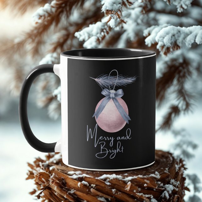 Fröhliche und helle Ornamente Rosa Pastell Urlaub Tasse (Von Creator hochgeladen)
