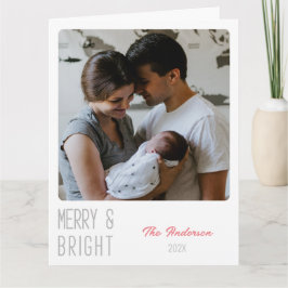 Fröhliche und helle personalisierte Foto Weihnacht Karte