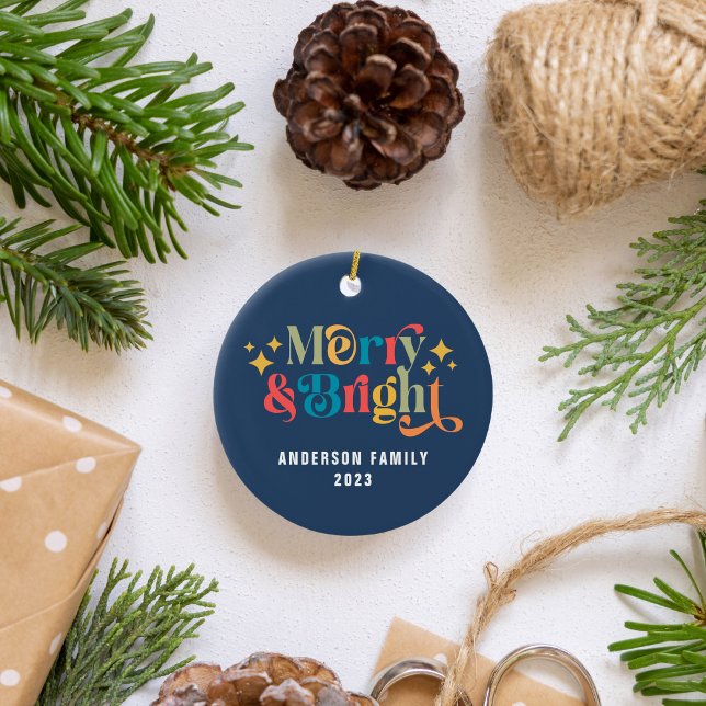 Fröhliche und helle Retro farbenfrohe Familie Keramik Ornament (Von Creator hochgeladen)