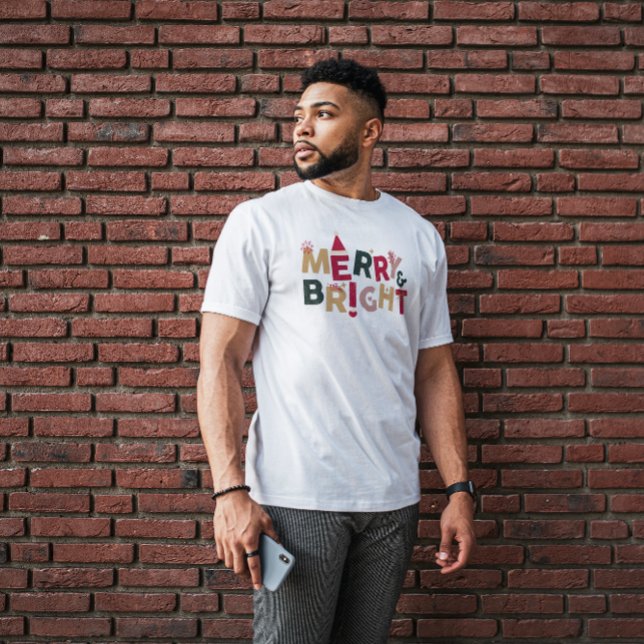 Fröhliche und helle Retro-Typografie T-Shirt (Von Creator hochgeladen)