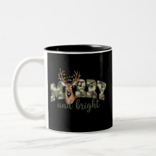 Fröhliche und helle Tarnohirsch-Bogen-Outdoor-Land Zweifarbige Tasse