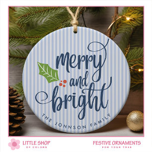 Fröhliche und helle Typografie Anpassbares Foto Keramik Ornament