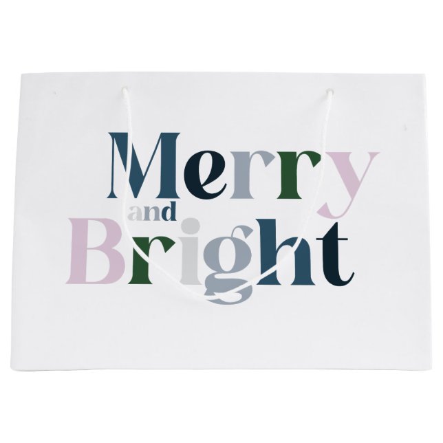 Fröhliche und helle Typografie Große Geschenktüte (Vorderseite)