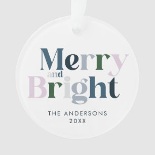 Fröhliche und helle Typografie Moderne Weihnachten Ornament