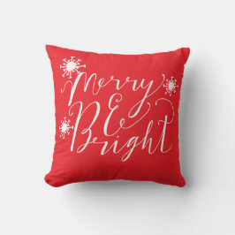 Fröhliche und helle Typografie Weihnachten Kissen