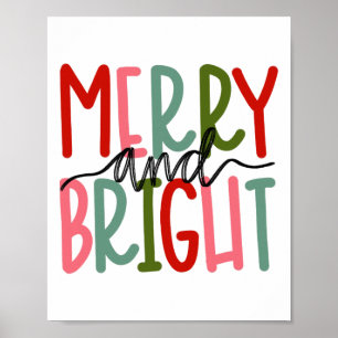 Fröhliche und helle Weihnachten Frauen Mädchen Kin Poster