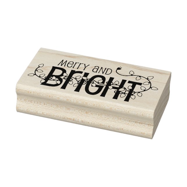 Fröhliche und helle Weihnachts Rubber Art Briefmar Gummistempel (Stempel)