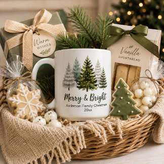 Fröhliche und helle Weihnachtsbäume Familien-Erbst Kaffeetasse
