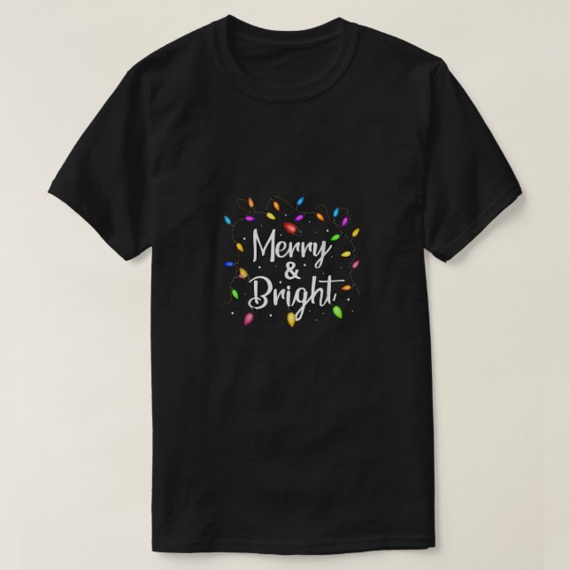 Fröhliche und helle Weihnachtsbeleuchtung Männer F T-Shirt (Design vorne)