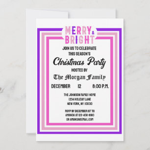 Fröhliche und helle Weihnachtsfeier Party Einladun Einladung