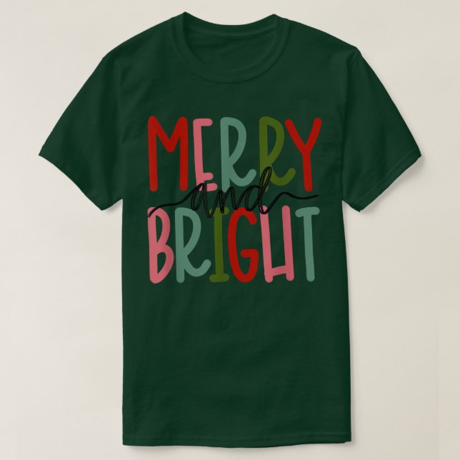 Fröhliche und helle Weihnachtsfrauen Mädchen Kinde T-Shirt (Design vorne)