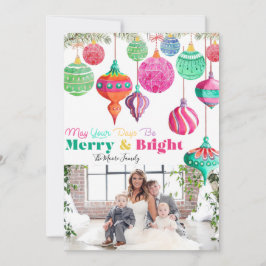 Fröhliche und helle Weihnachtskarte Feiertagskarte