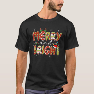 Fröhliche und helle Weihnachtsleuchten Familie Paj T-Shirt